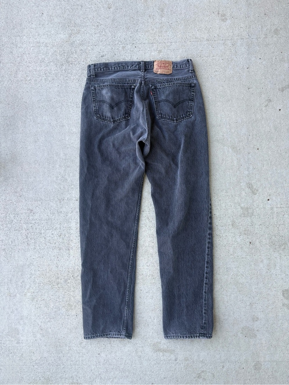 Vintage 90s 1995  Levi’s 501 xx Faded Black Charcoal Jeans 36x33